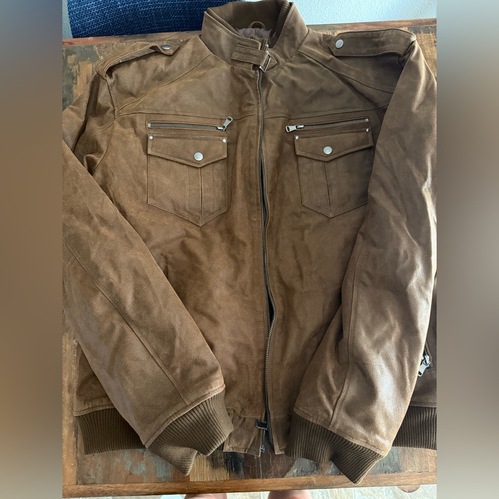 Men's Classic Brown Bomber Jacket